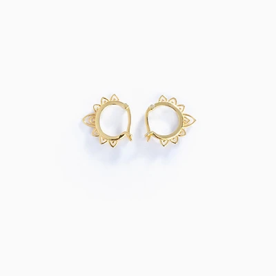 Layered Spike Mini Hoops
