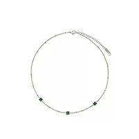 Emerald Cubic Gem Necklace