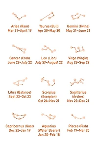 Zodiac Constellation Studs