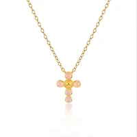 Dot of Color Cross Necklace