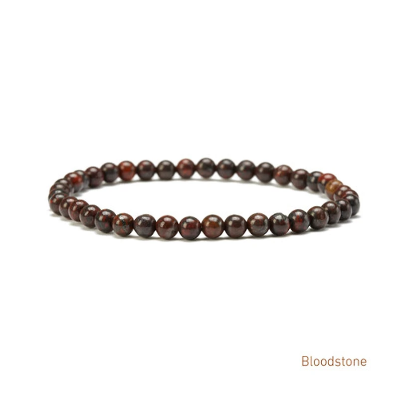 Elastic Natural Crystal Bracelet (Orange& Pink Tones)
