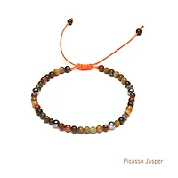 Braided Natural Crystal Bracelet (Autumn Hues)
