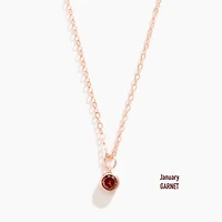 Vermeil Rose Gold Birthstone Necklace