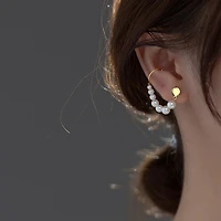 Pearl Connected Cuff Studs