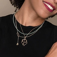 Natural Crystal Necklace (Green Tones)