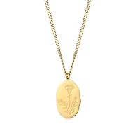 Gold Birth Flower Necklace
