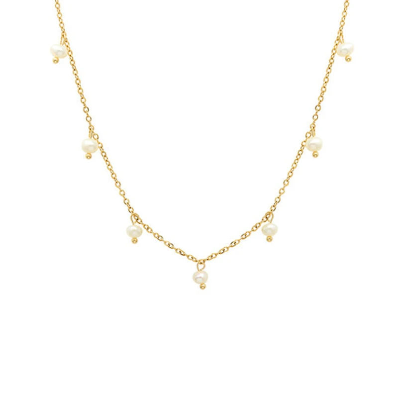 Dangle Pearl Lantern Necklace