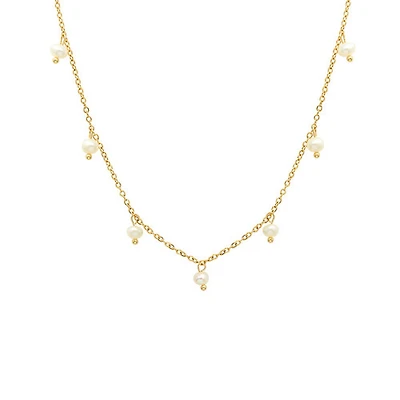 Dangle Pearl Lantern Necklace