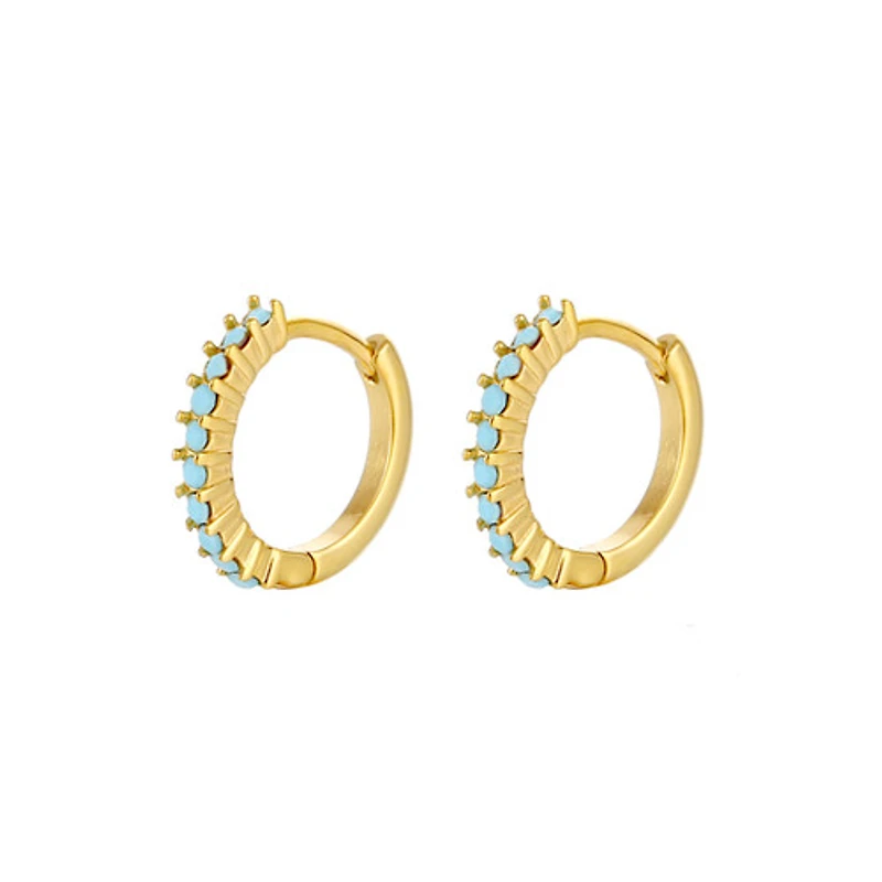 Turquoise Hoops