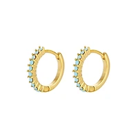 Turquoise Hoops