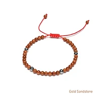 Braided Natural Crystal Bracelet (Autumn Hues)
