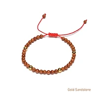 Braided Natural Crystal Bracelet (Autumn Hues)