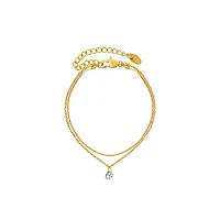 Gold Dual Layer Crystal Bracelet