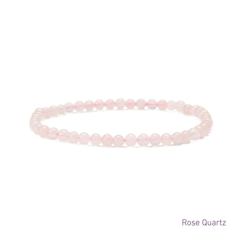 Elastic Natural Crystal Bracelet (Orange& Pink Tones)