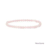 Elastic Natural Crystal Bracelet (Orange& Pink Tones)
