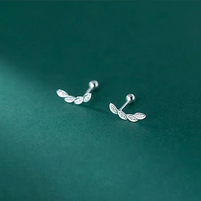 Lined Leaf Studs