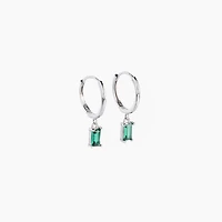Gold Jewel Drop Huggie Hoops