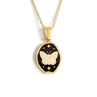 Butterfly Coin Necklace
