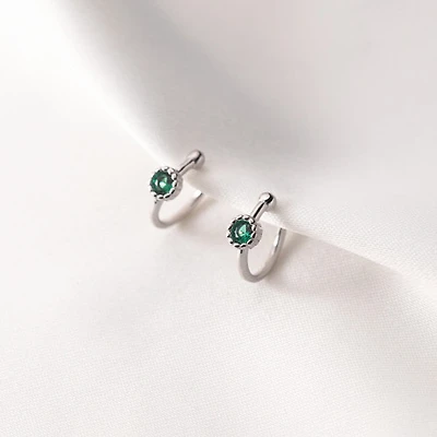 Gold Emerald Cuff