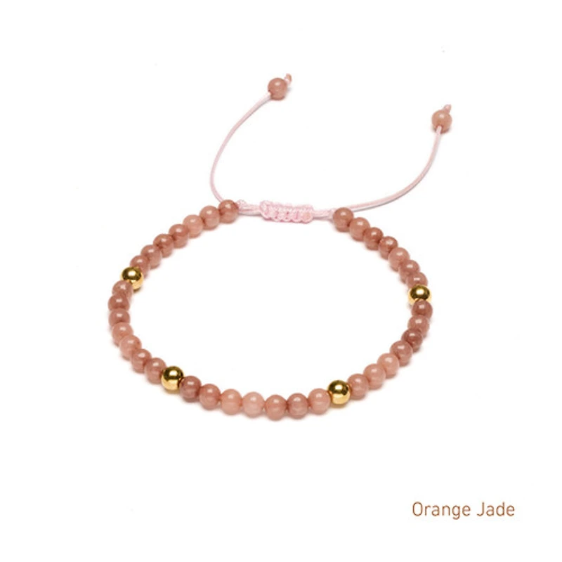 Braided Natural Crystal Bracelet (Autumn Hues)