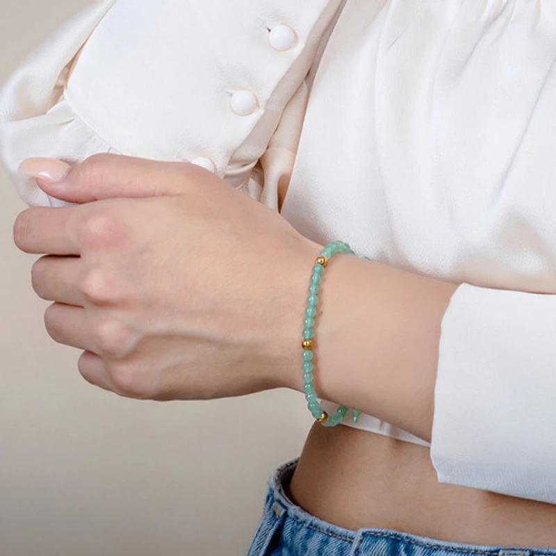 Braided Natural Crystal Bracelet (Spring Freshness)