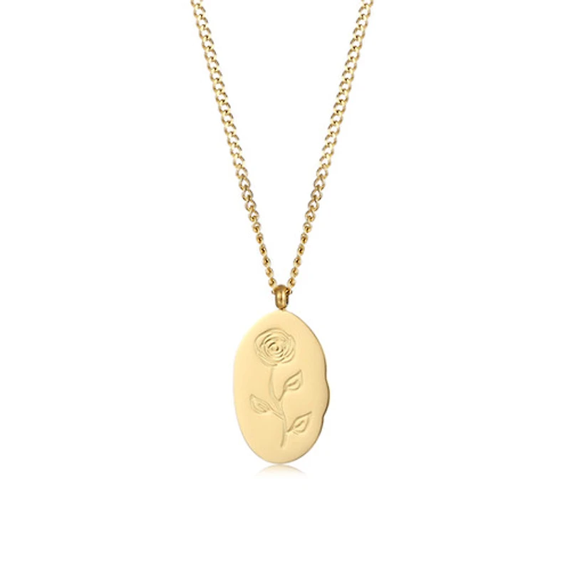 Gold Birth Flower Necklace