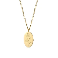 Gold Birth Flower Necklace