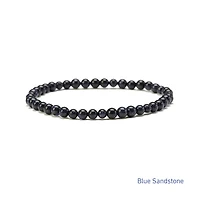 Elastic Natural Crystal Bracelet (Green & Blue Tones)