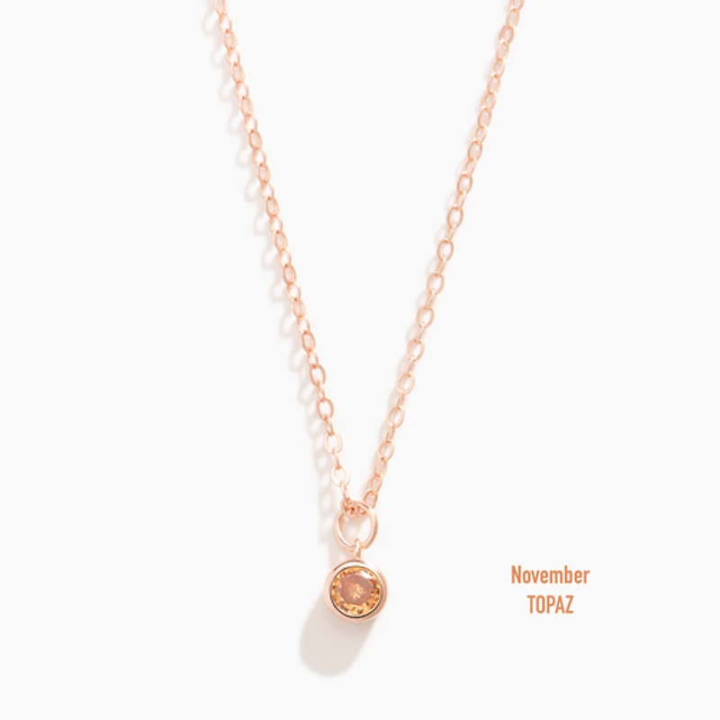 Vermeil Rose Gold Birthstone Necklace