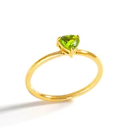 Gold Birthstone Heart Ring