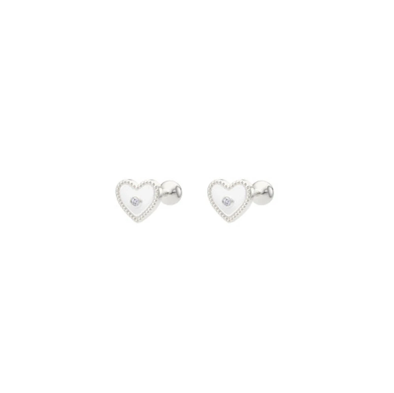 Color Heart Studs