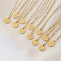 Coined Birth Flower Necklace