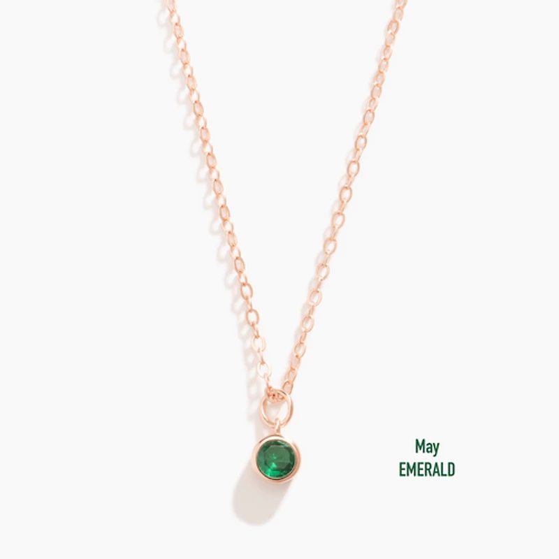 Vermeil Rose Gold Birthstone Necklace