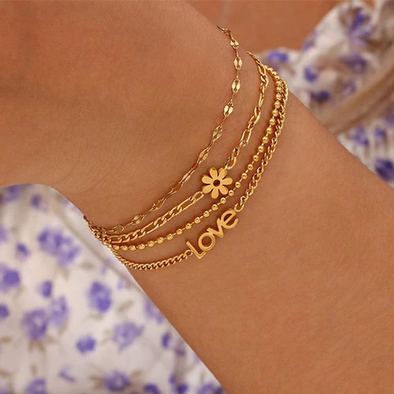 Dual Layer Flower Bracelet