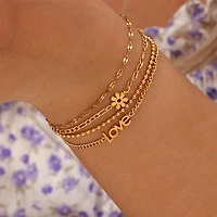 Dual Layer Flower Bracelet