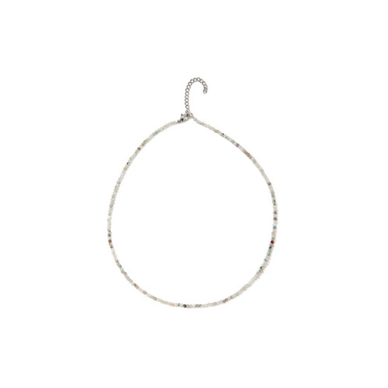 Natural Crystal Necklace (Green Tones)