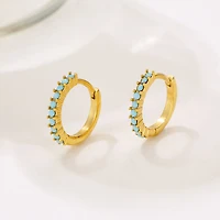 Turquoise Hoops