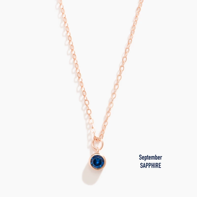 Vermeil Rose Gold Birthstone Necklace