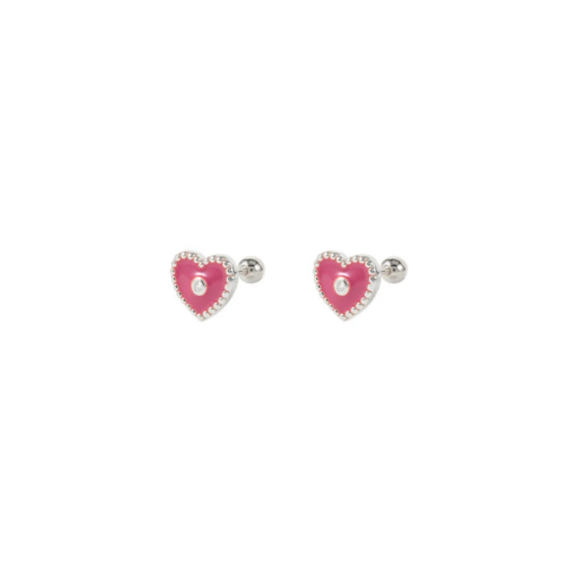 Color Heart Studs