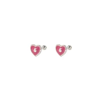 Color Heart Studs