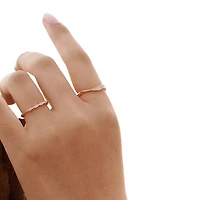 Waved Crystal Ring