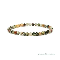 Elastic Natural Crystal Bracelet (Orange& Pink Tones)