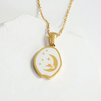 Starry Night Coin Necklace