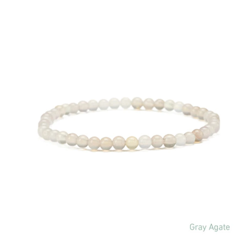 Elastic Natural Crystal Bracelet (Neutral Tones)