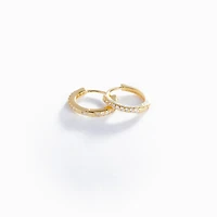 Gold Studded Mini Hoops