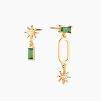 Green Asymmetrical Studs