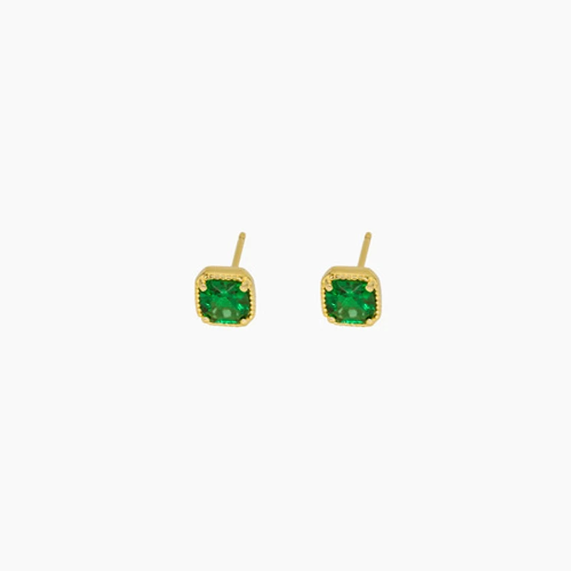 Emerald Green Studs