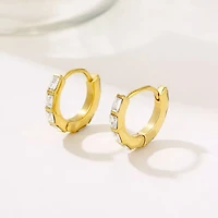 Long Crystal Mini Hoops