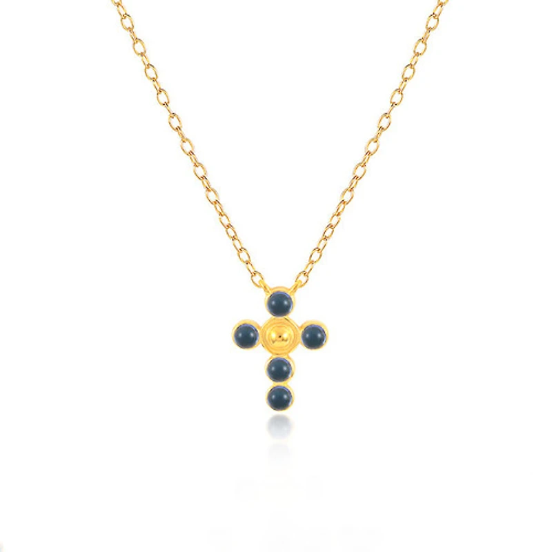Dot of Color Cross Necklace