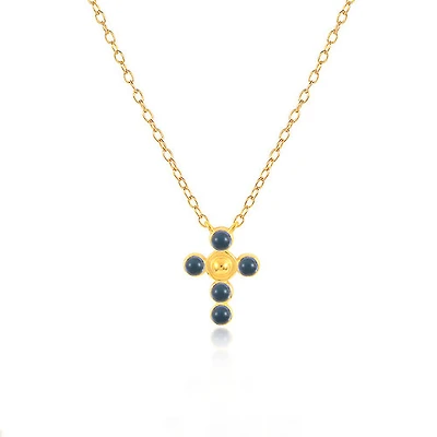 Dot of Color Cross Necklace